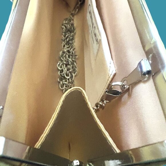 Gunne Sax by Jessica McClintock Mesh Sling Covered Clutch/Crossbody EUC - Picture 4 of 12